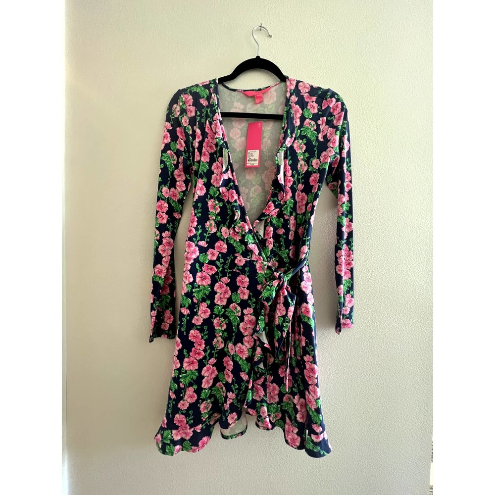 NWT!! Lilly Pulitzer Mirelle Romper Oyster Bay Navy De Vine Wrap Stretch Dress - Picture 3 of 10
